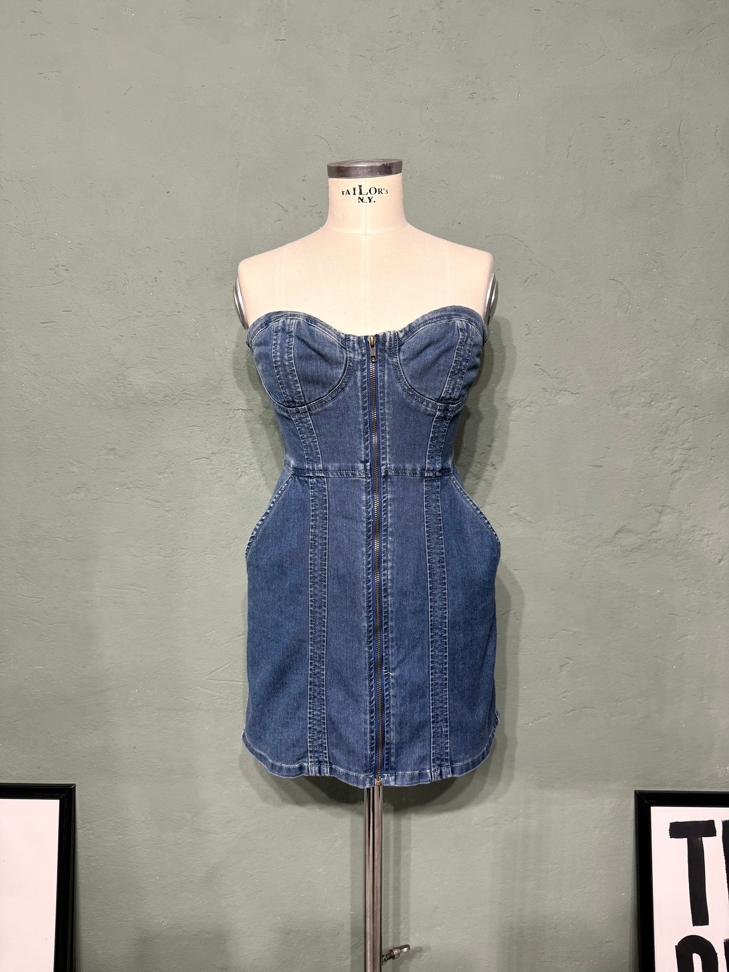 Abito fascia denim