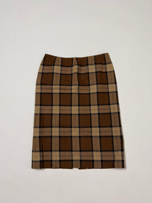 Gonna longuette vintage tartan check