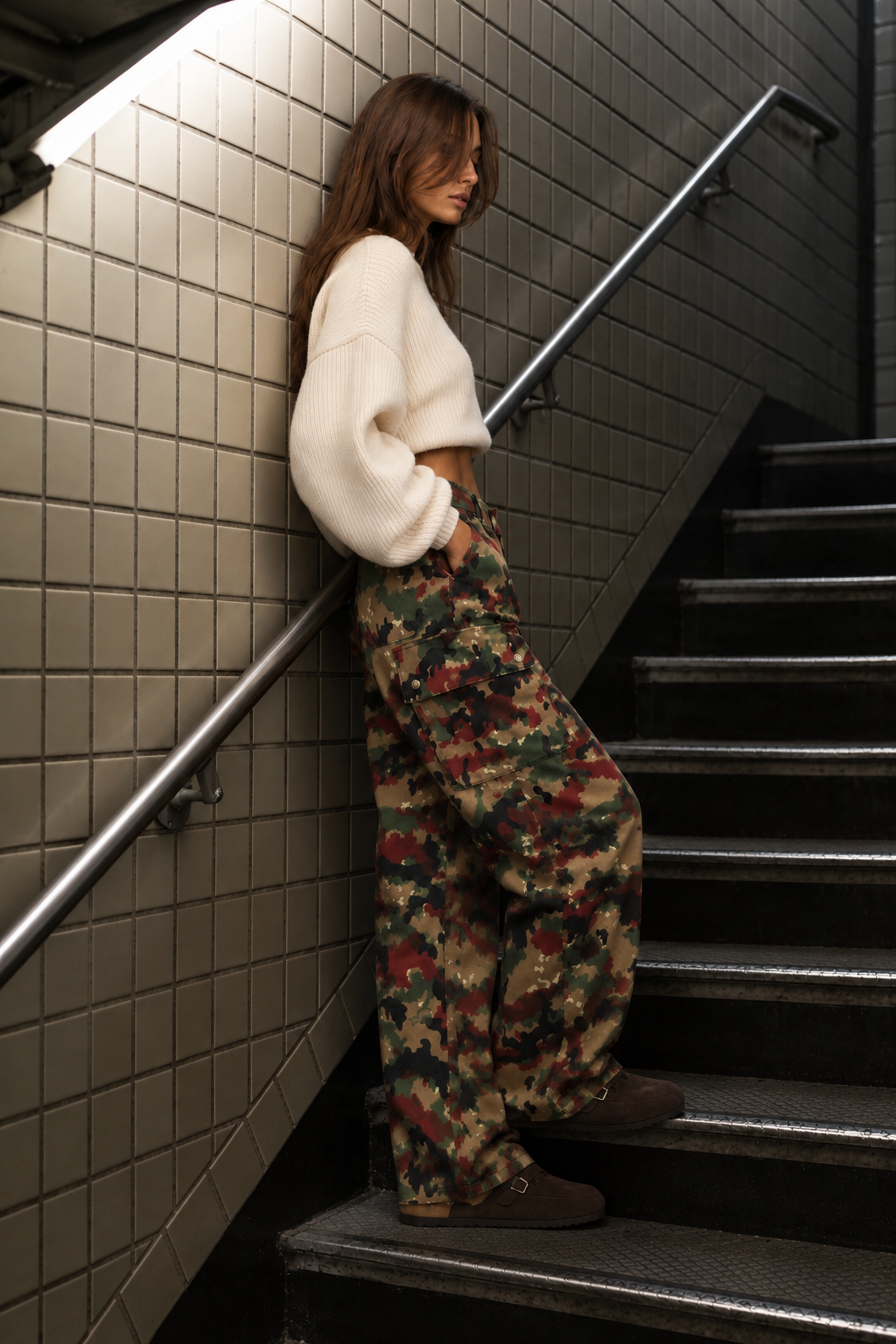 Pantaloni vintage Cargo Camouflage Over