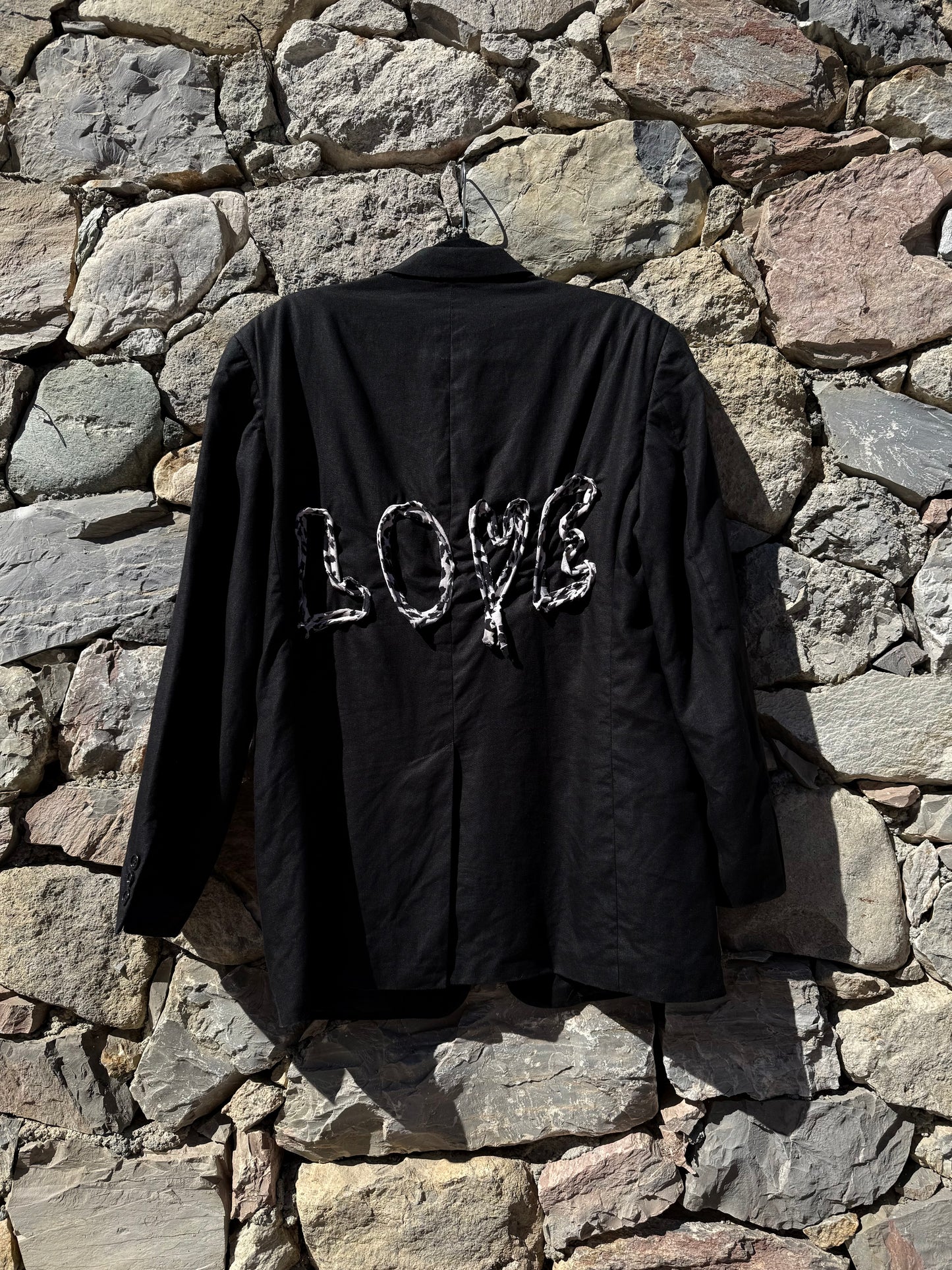 Blazer ‘Love’ maculato handmade