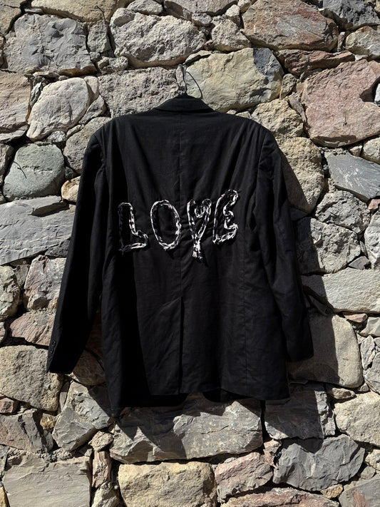 Blazer ‘Love’ maculato handmade