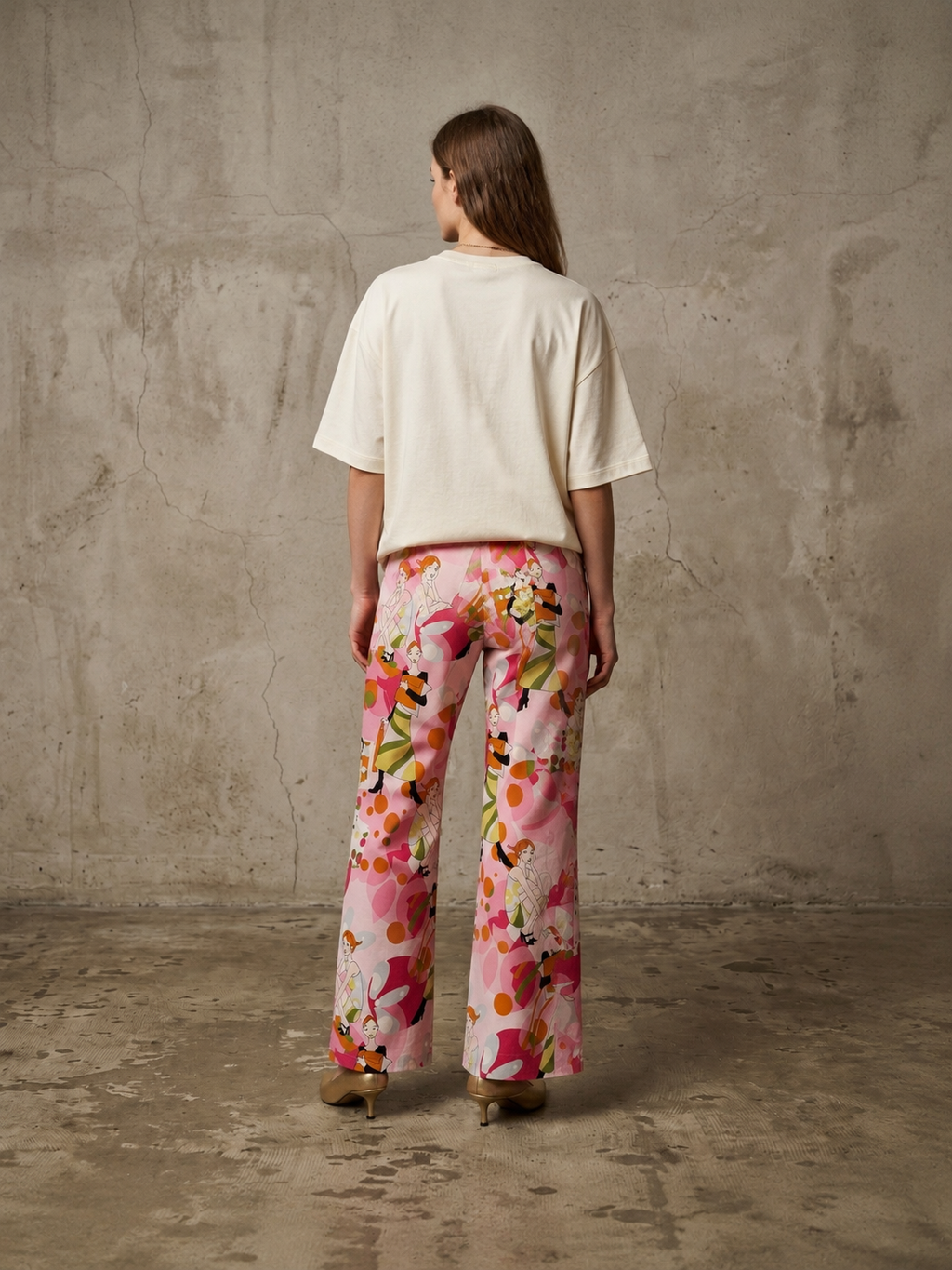Pantalone cotone fantasia