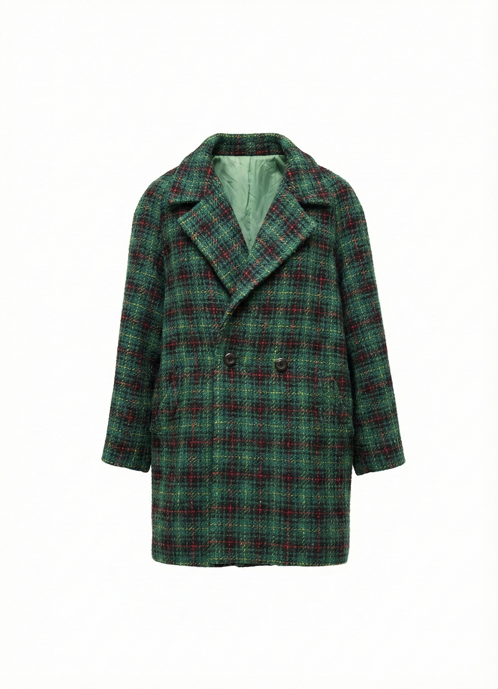 Cappotto vintage doppiopetto tartan