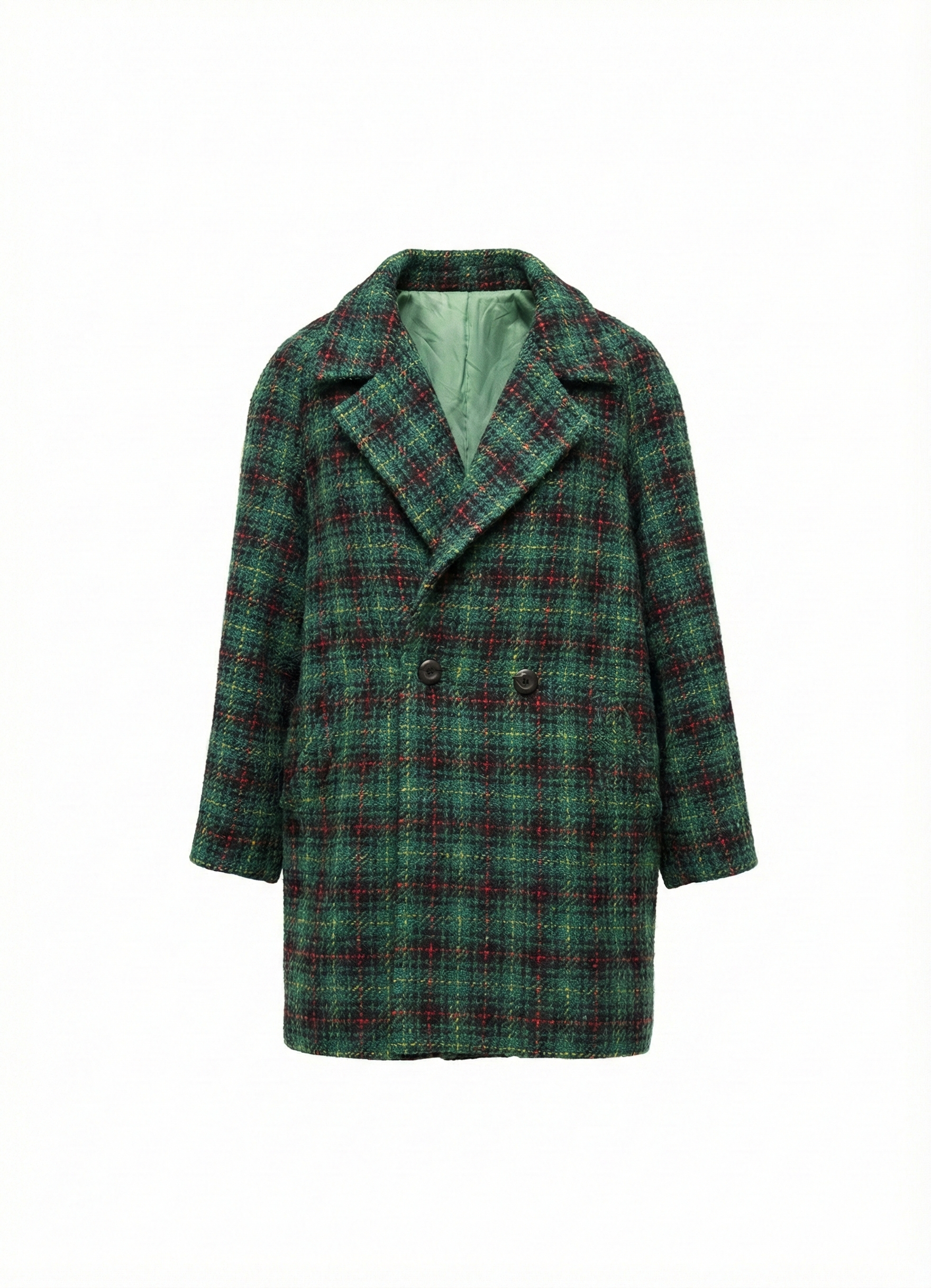 Cappotto vintage doppiopetto tartan