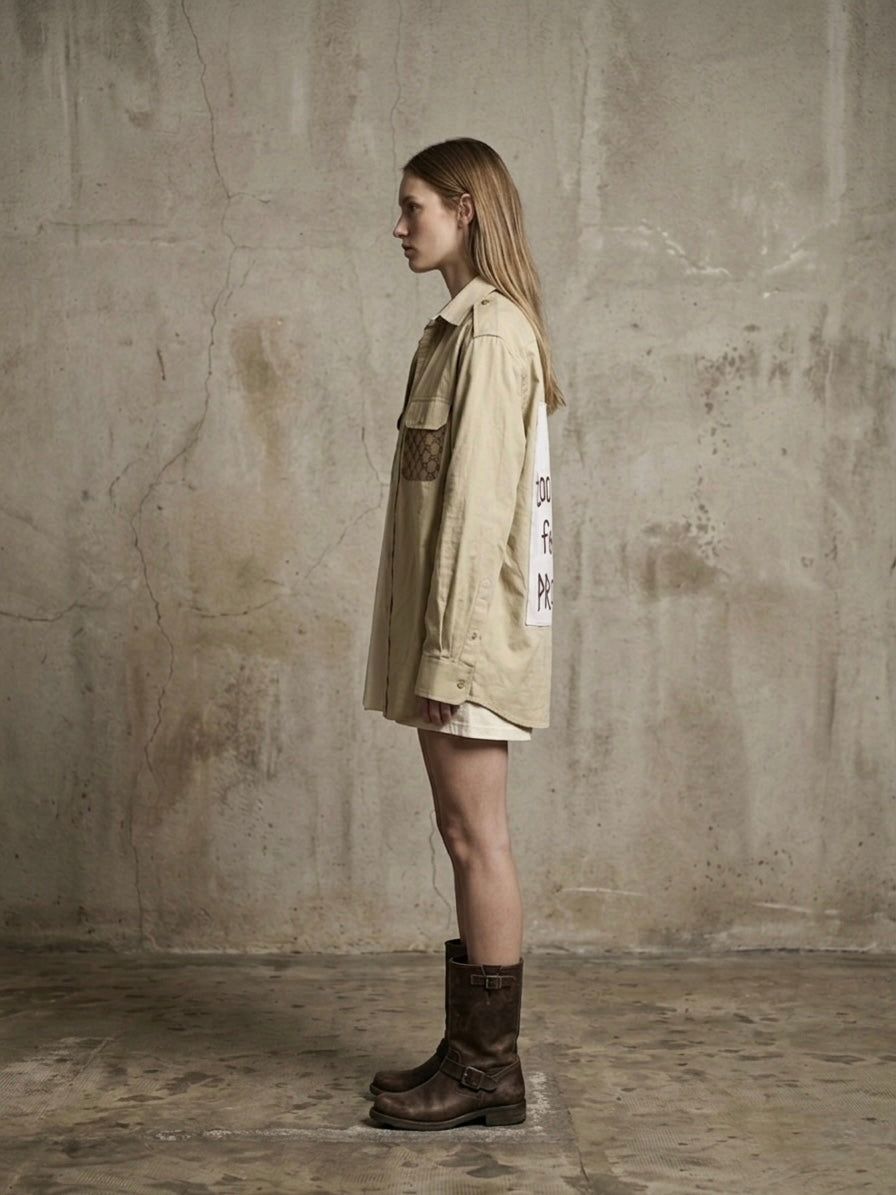 Camicia ‘I’m too Gucci’ reworked