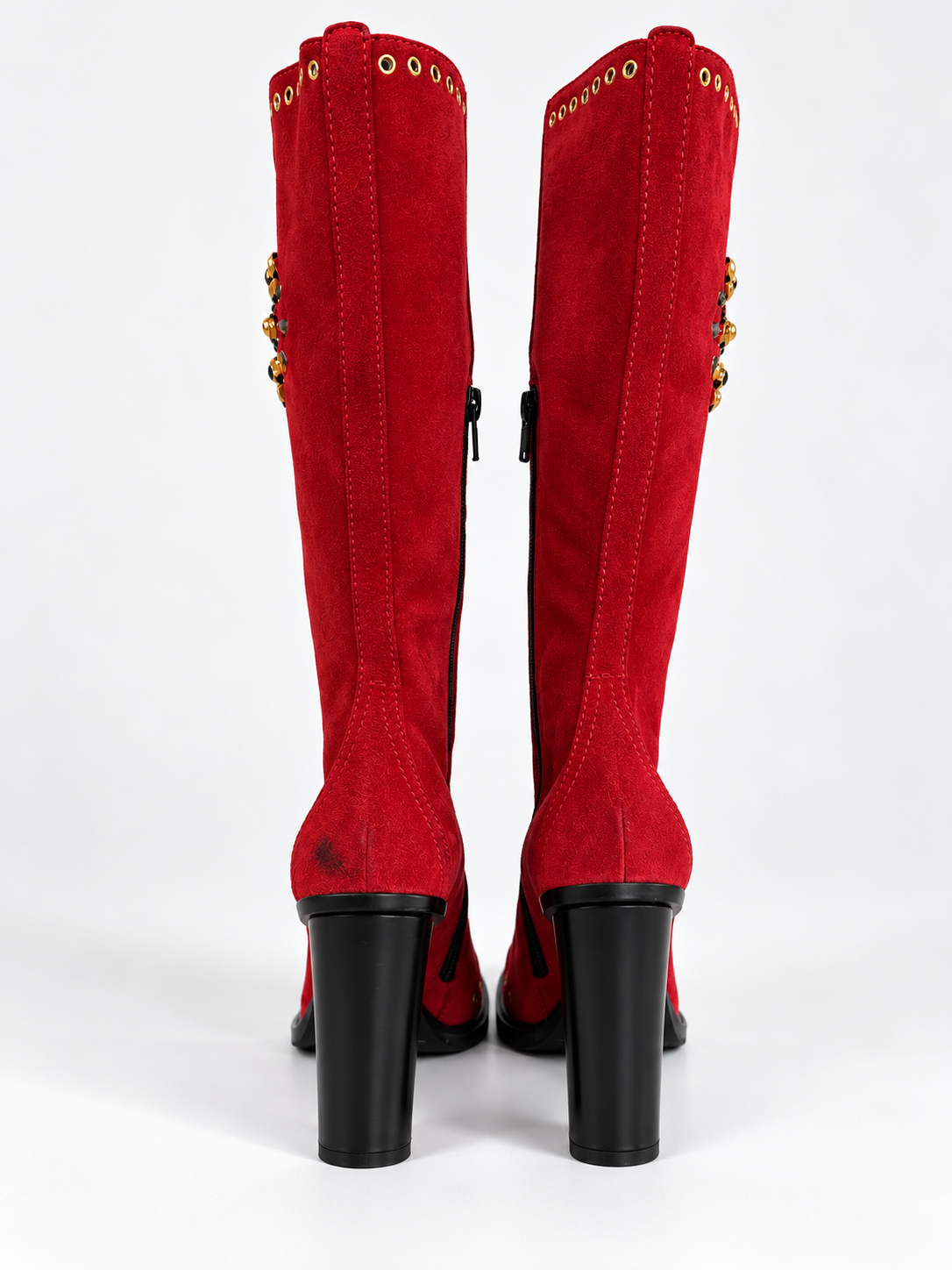 Stivale tacco vintage scamosciato Casadei