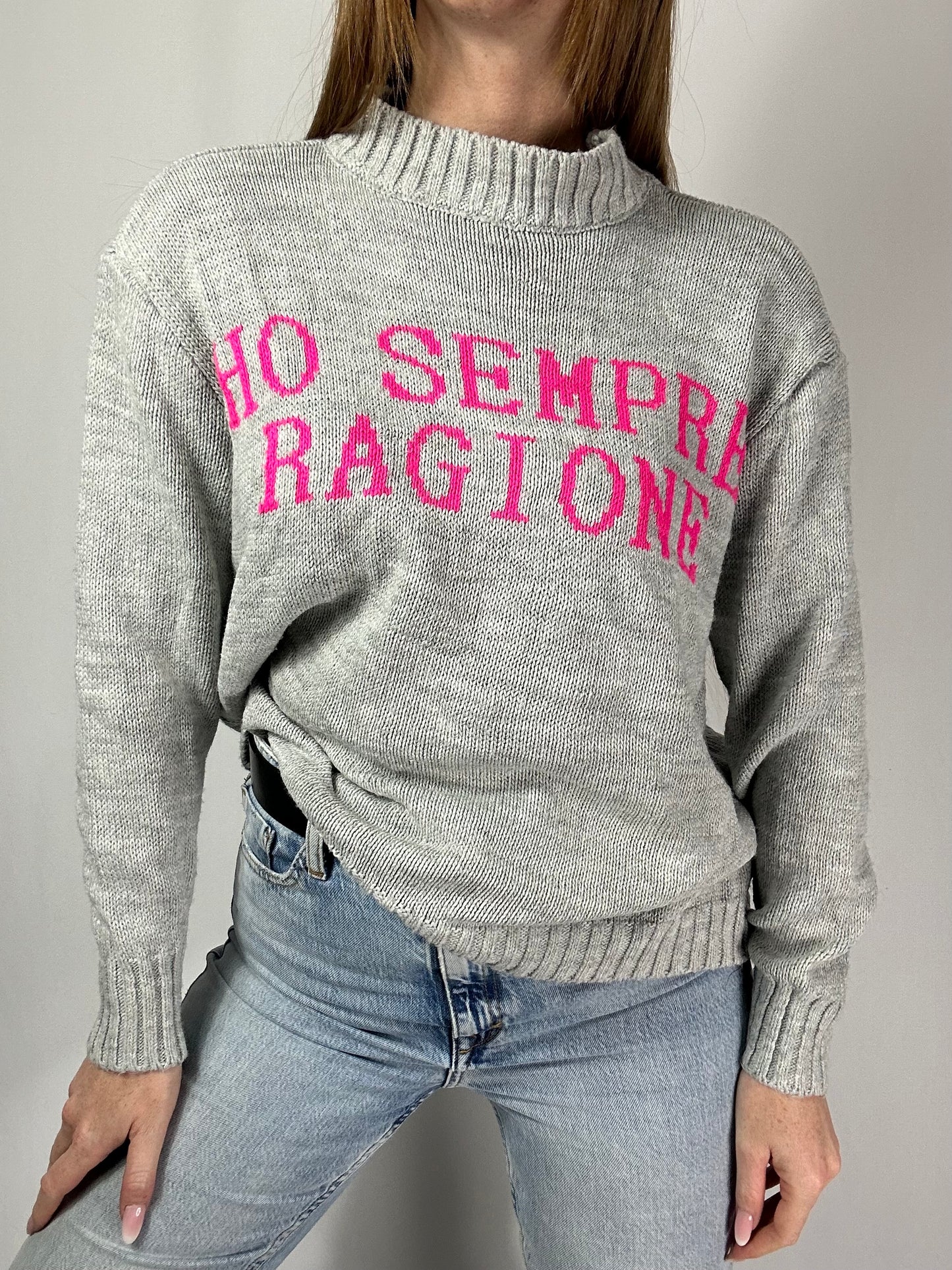 Pull girocollo scritta ‘Ho sempre ragione’ tg.M