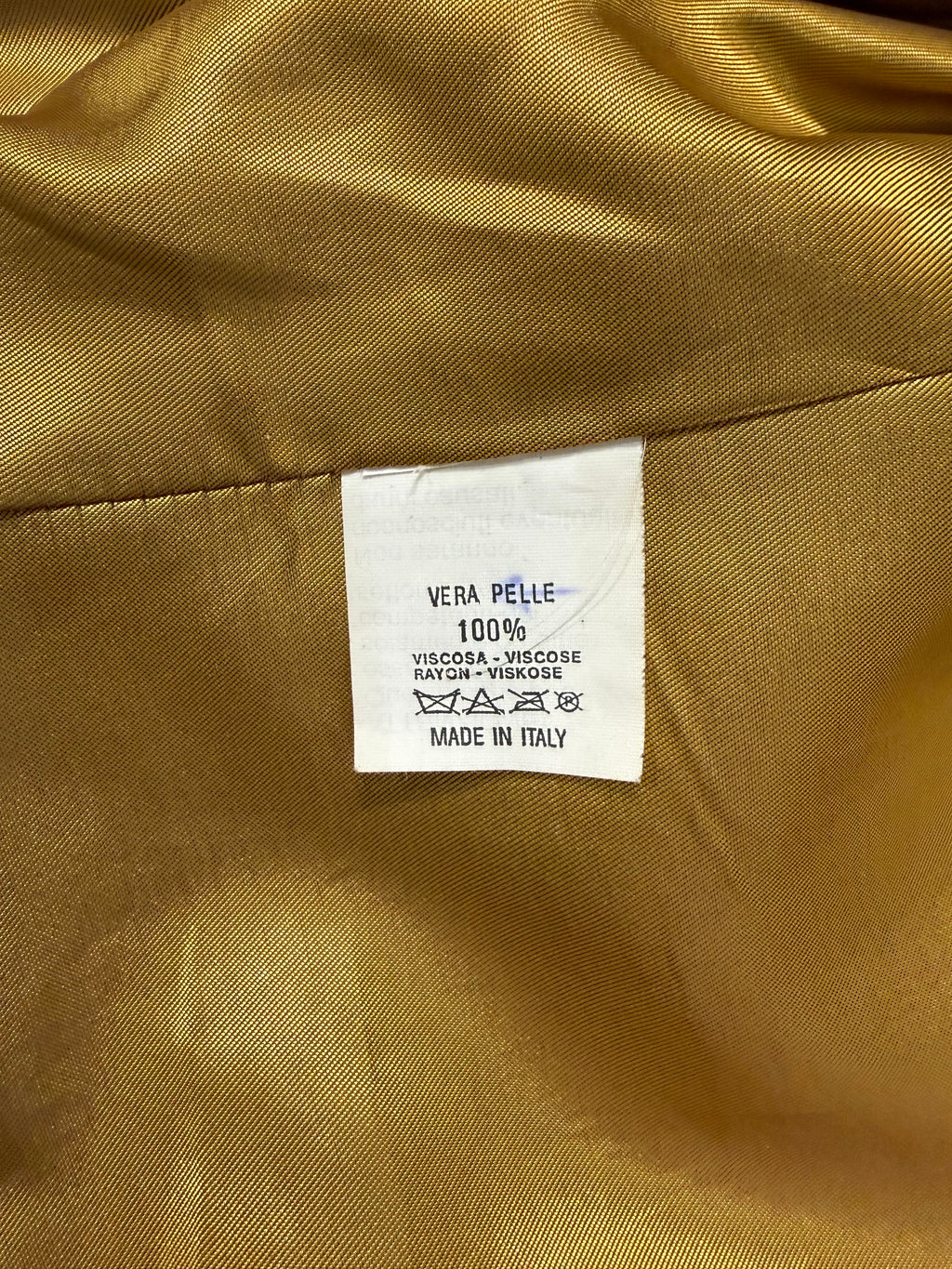 Biker in pelle gold ‘This is not Dior’ hand printed