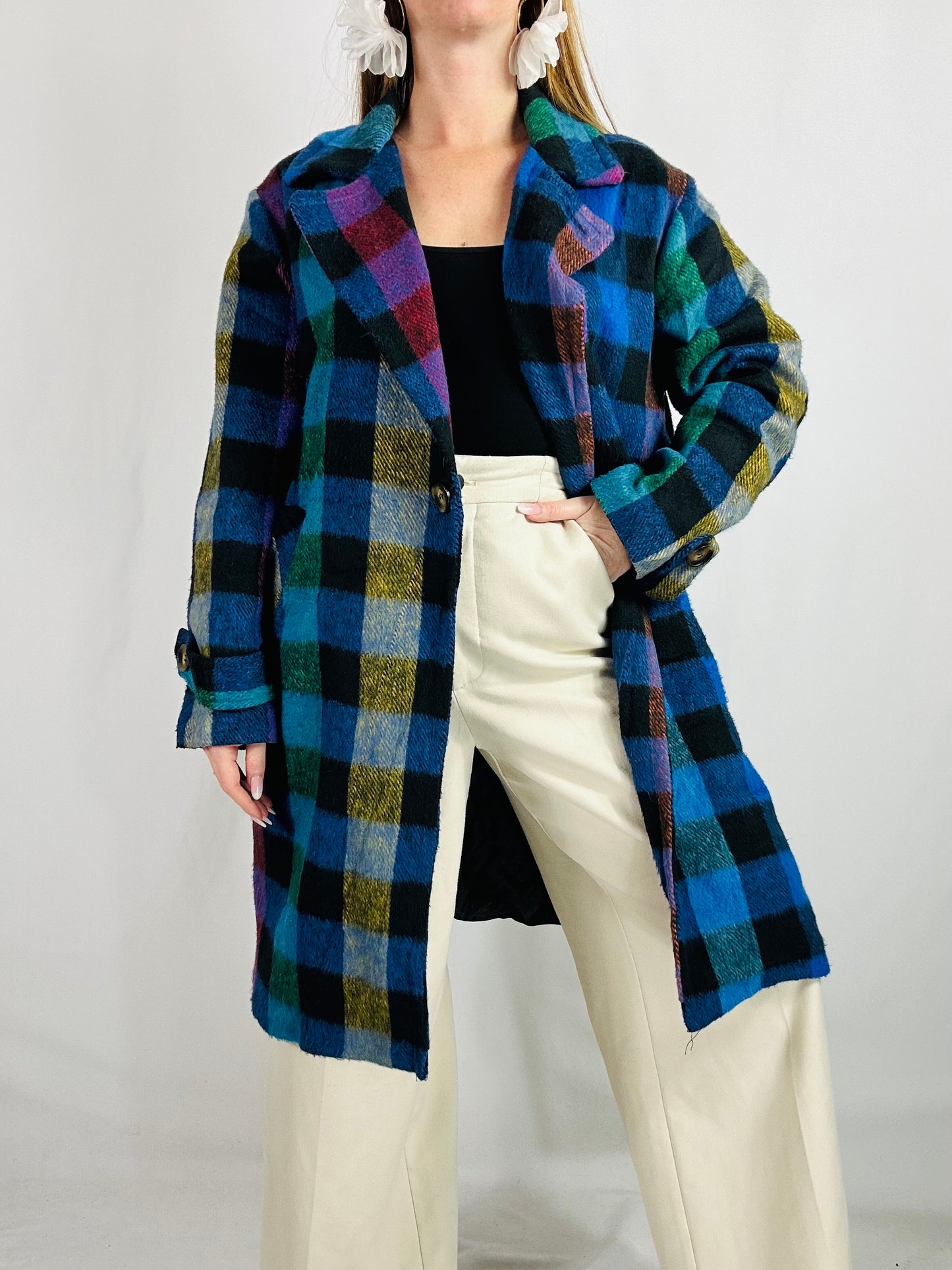 Cappotto tartan multicolor tg.M