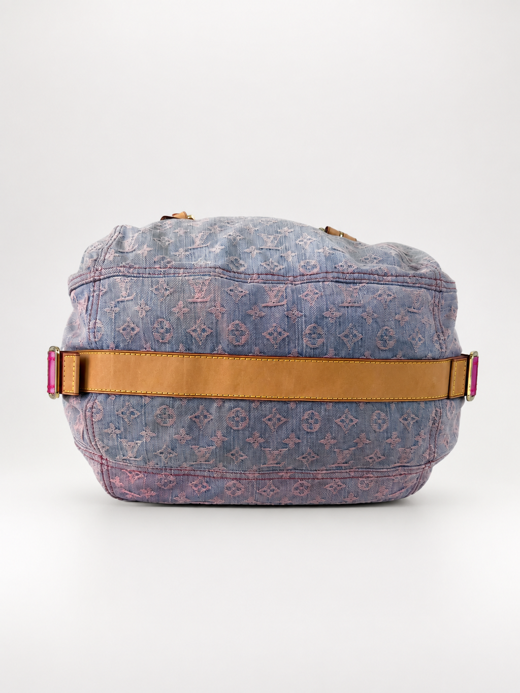 Borsa monogram jacquard denim baggy sunset GM 0048 Rosa