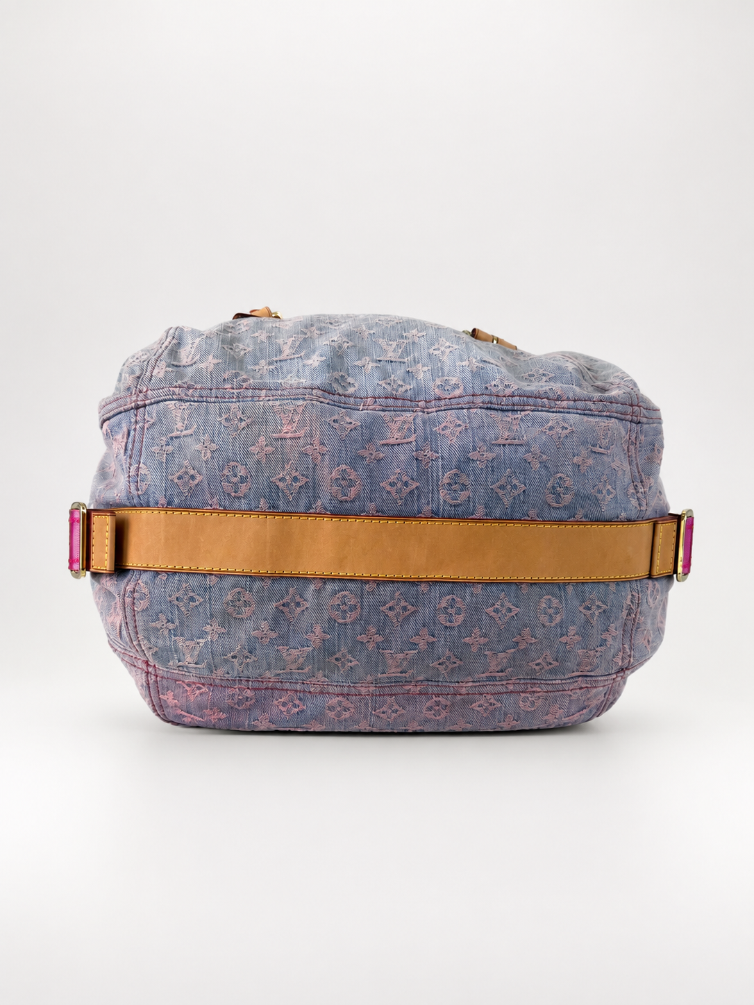 Borsa monogram jacquard denim baggy sunset GM 0048 Rosa