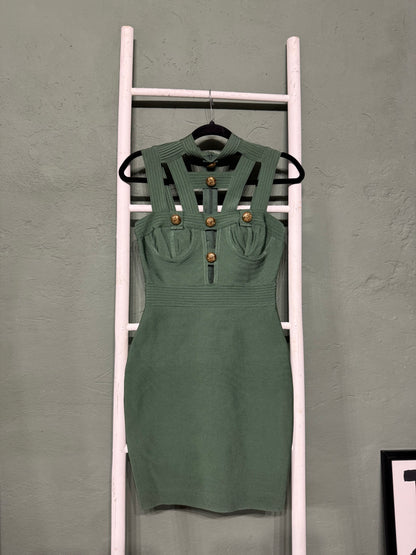 Abito bandage verde