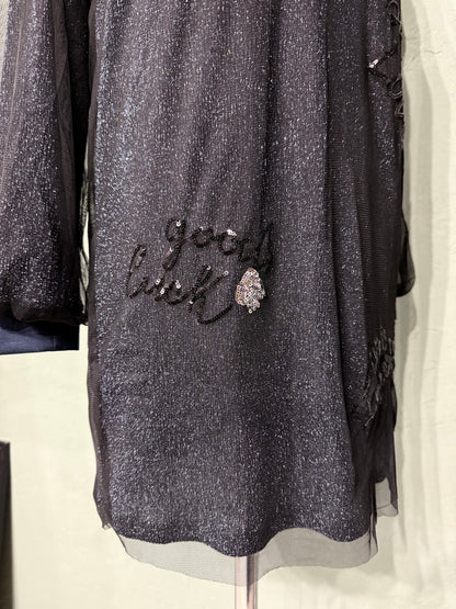 Abito/maxi maglia !M?ERFECT lurex scritte