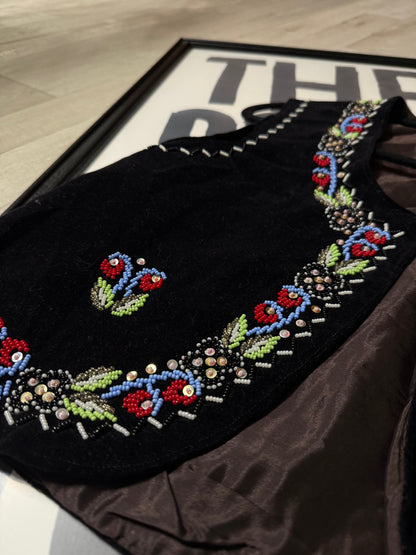 Gilet velluto e perline