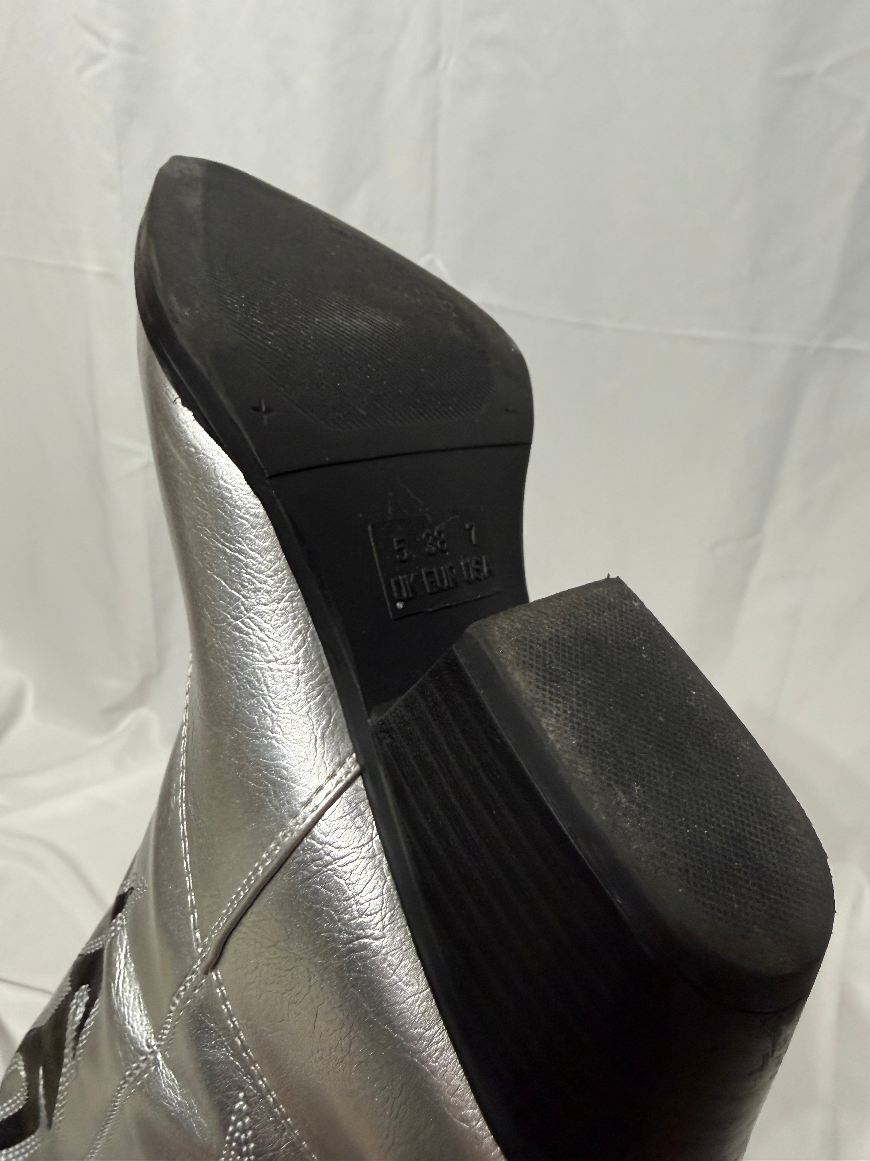 Texano argento ‘ Black flames ’ handmade