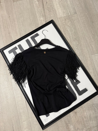 T-shirt maniche frange