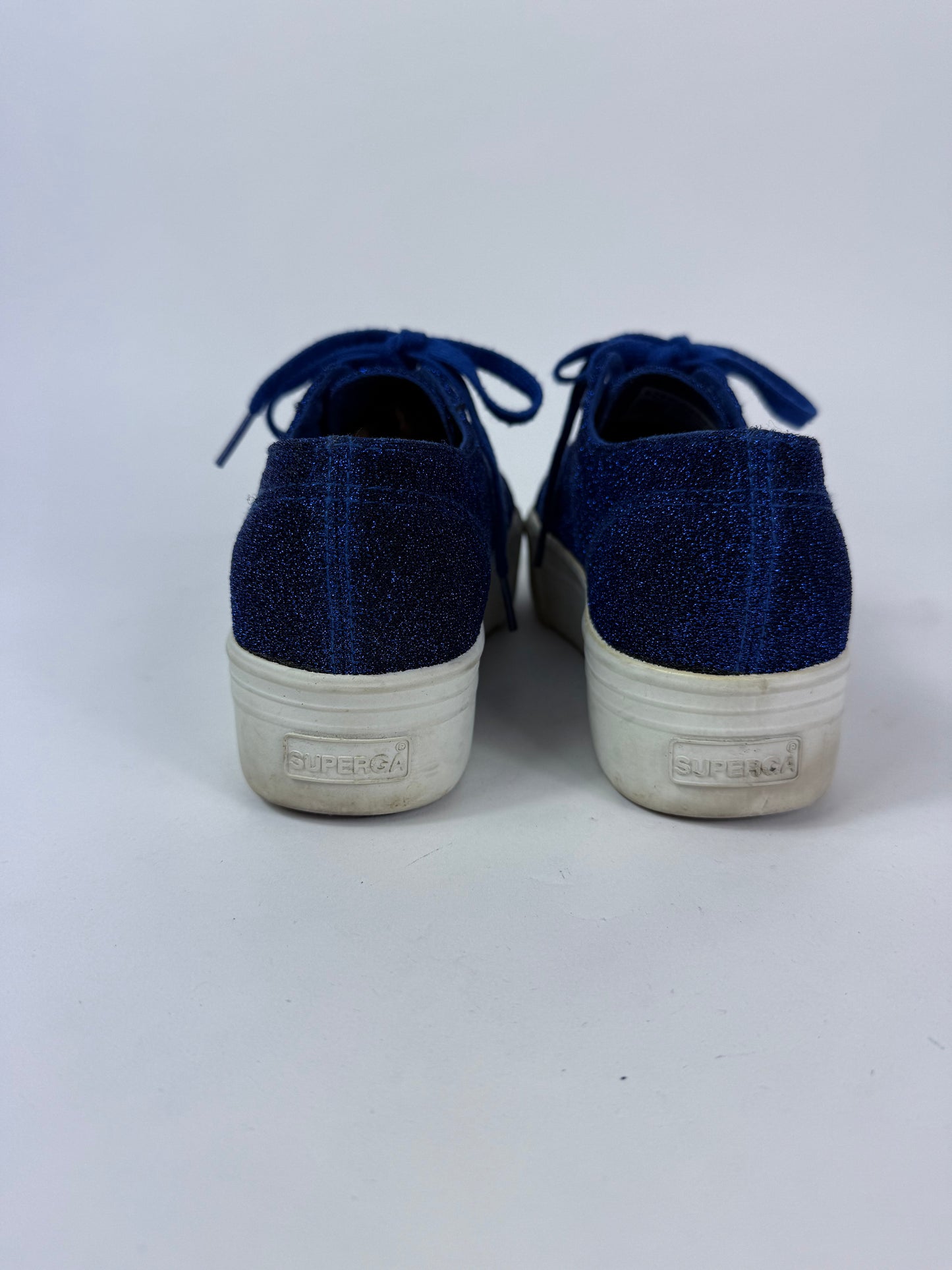 Superga lurex blu n.36