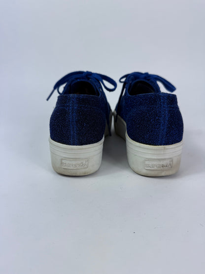 Superga lurex blu n.36