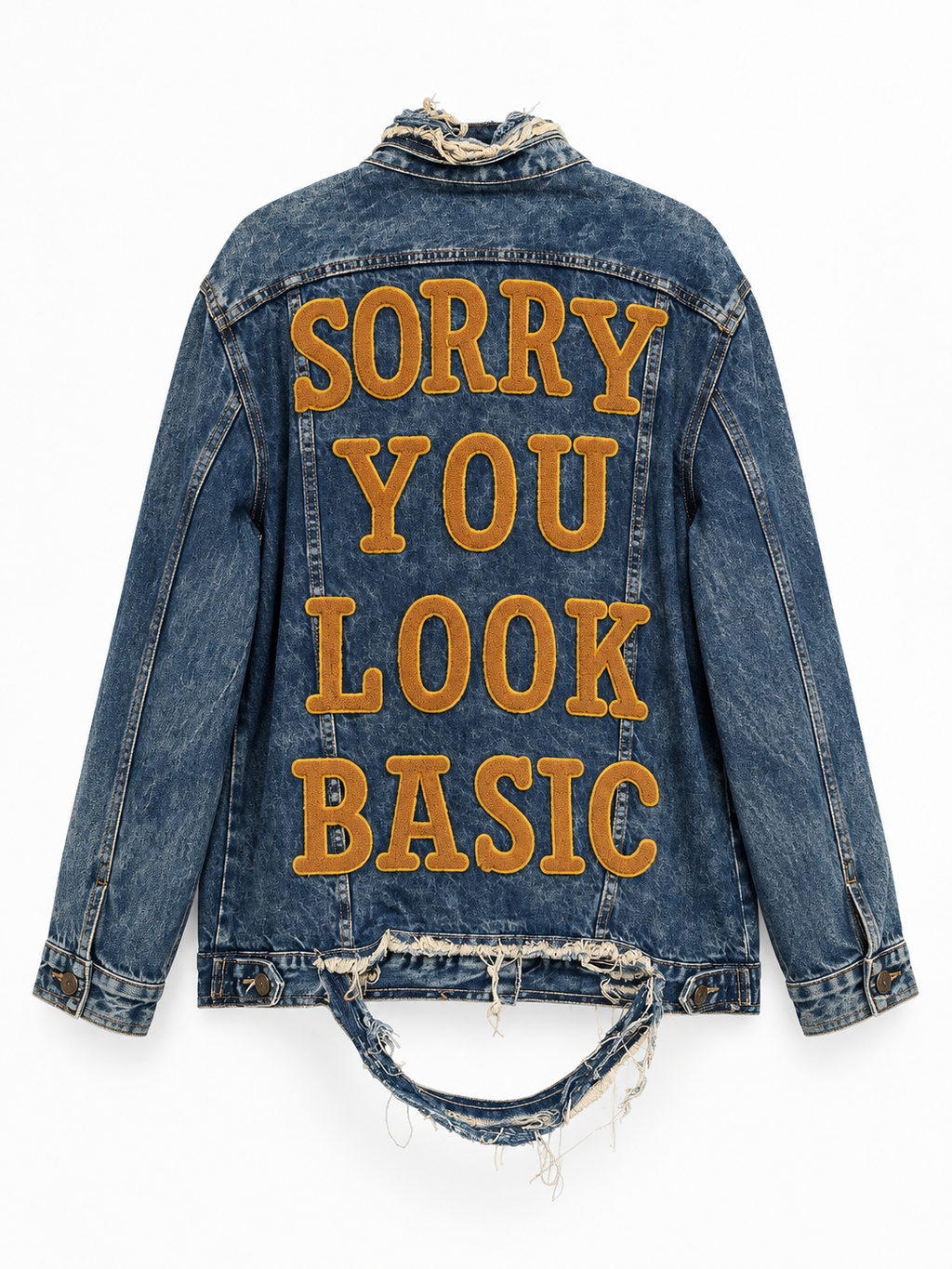 Giacca denim ‘You look basic’