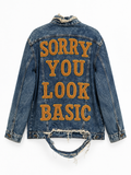 Giacca denim ‘You look basic’
