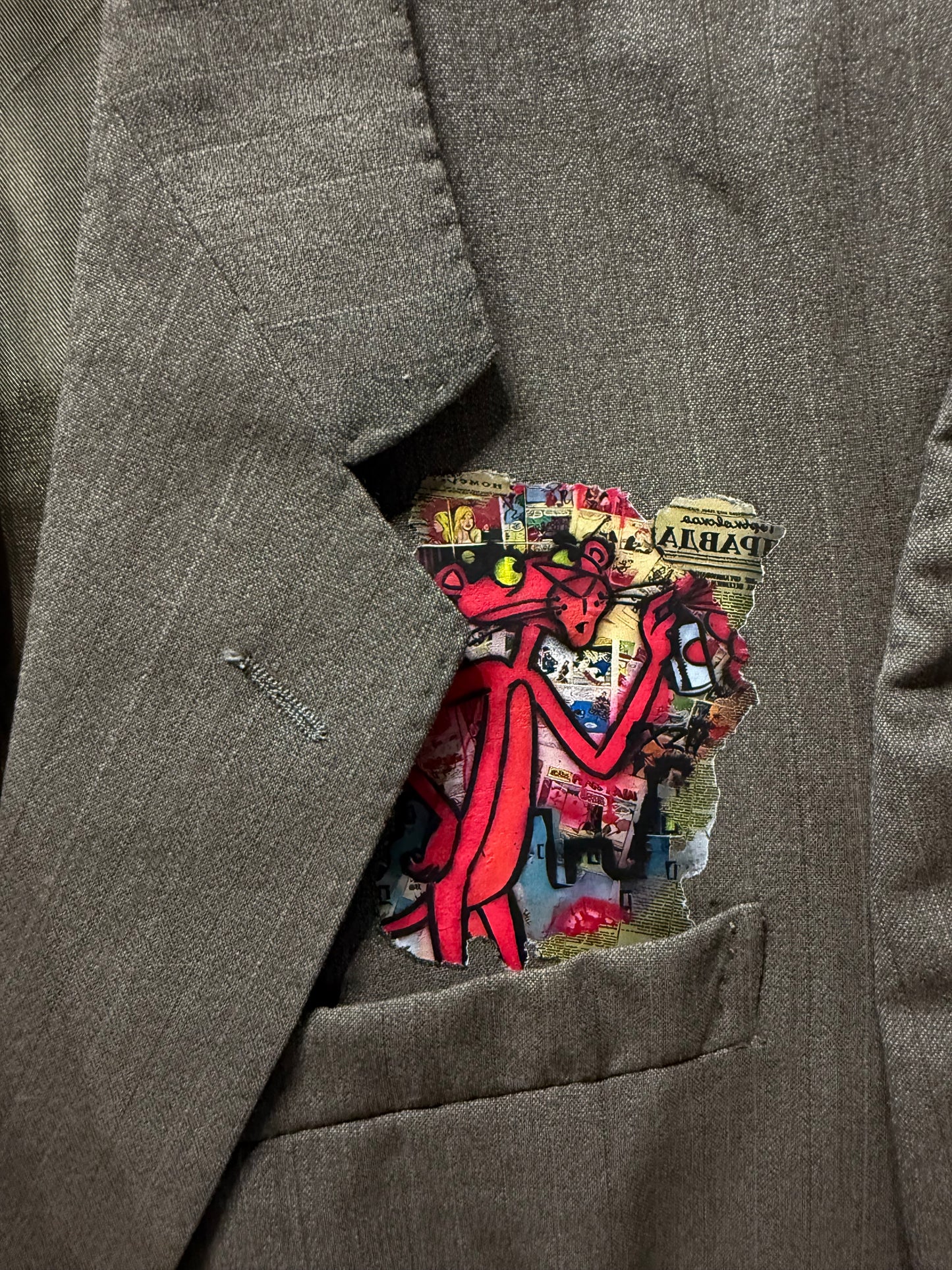 Blazer monopetto ‘Pink Panther’ handmade