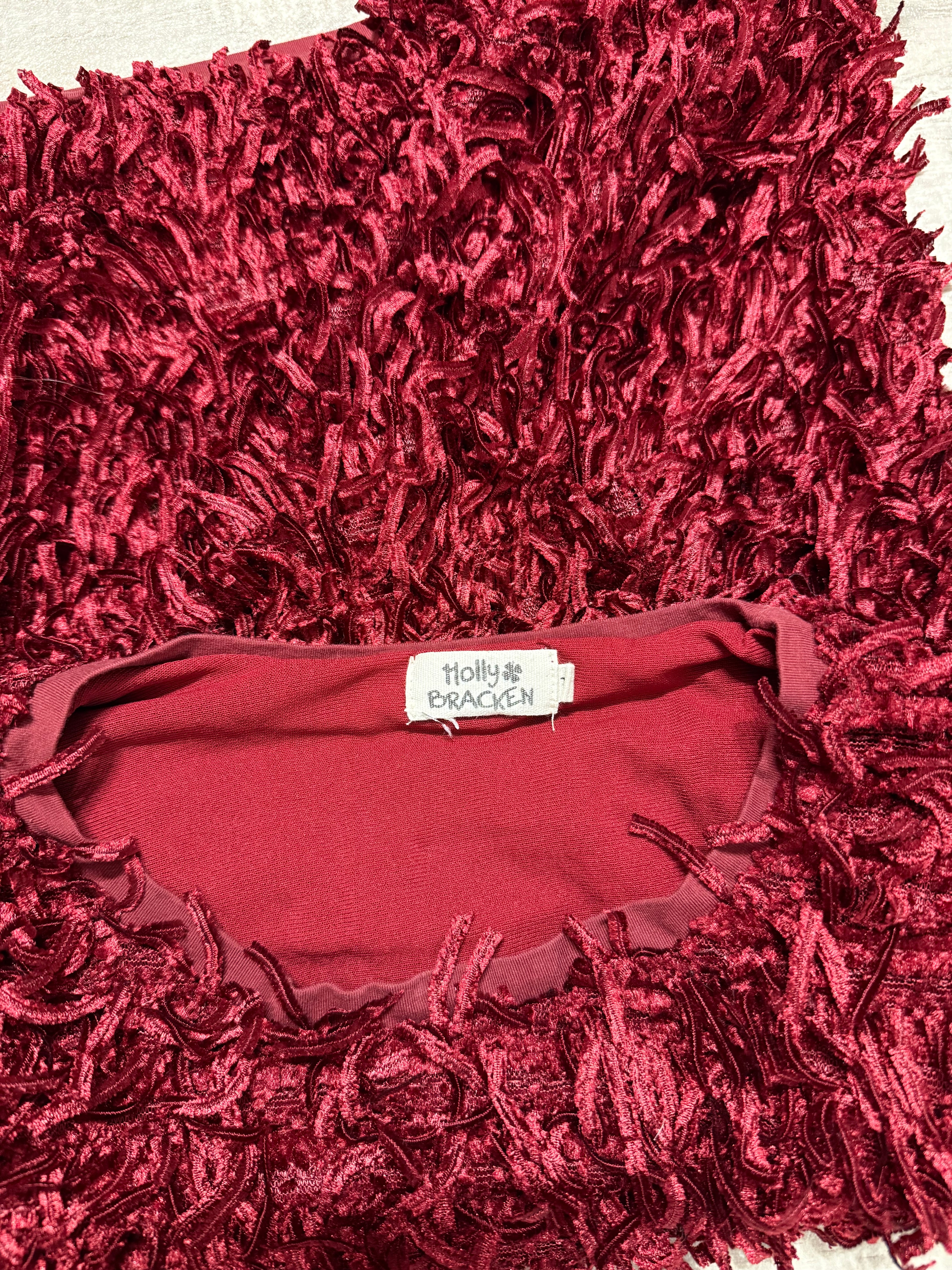 Maglia frange amaranto