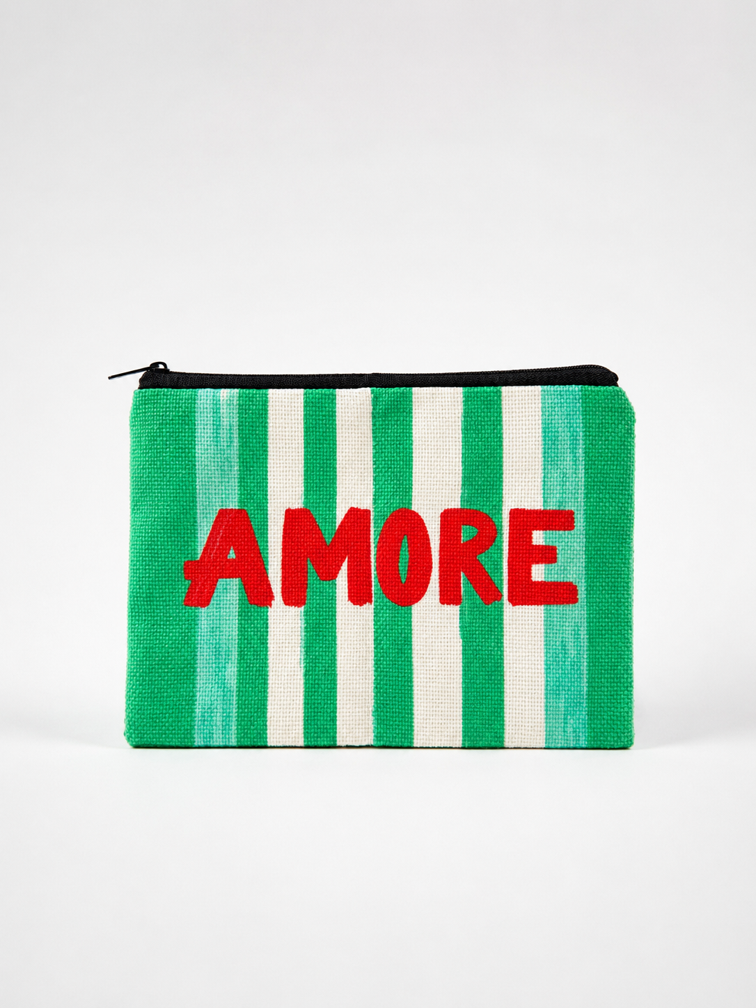 Pochette tela righe ‘AMORE’