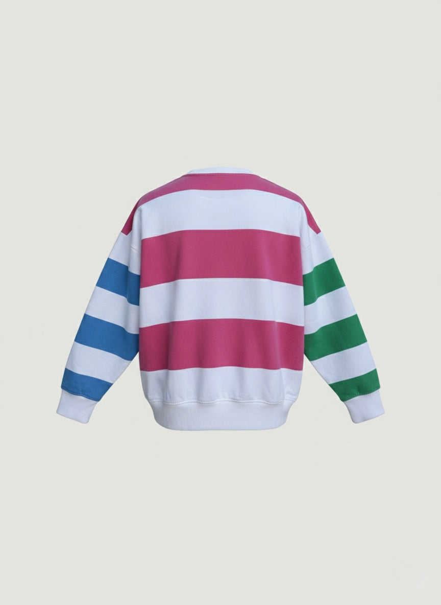 Felpa righe multicolor