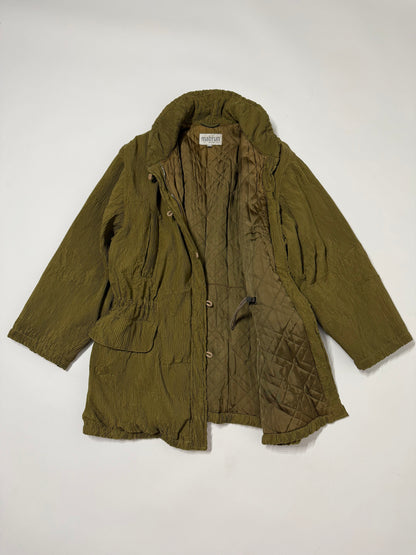 Giacca vintage trapuntata cachi