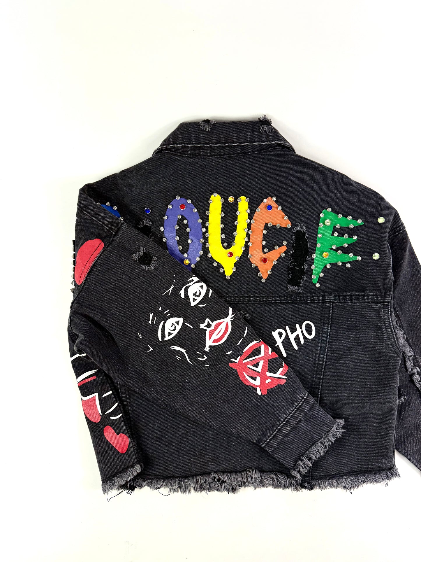 Giacca denim scritte tg.M
