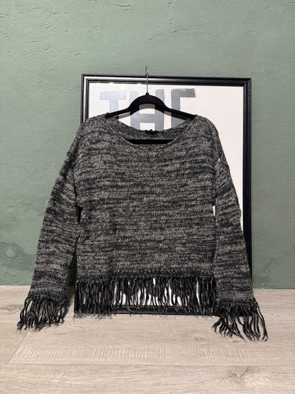 Maglioncino mélange frange