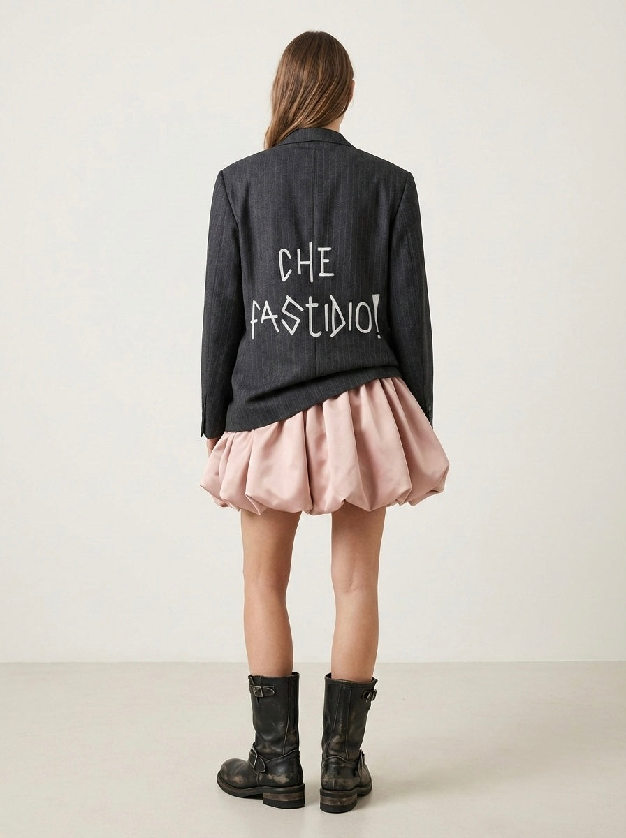 Blazer gessato ‘Che fastidio’ Giorgio Armani
