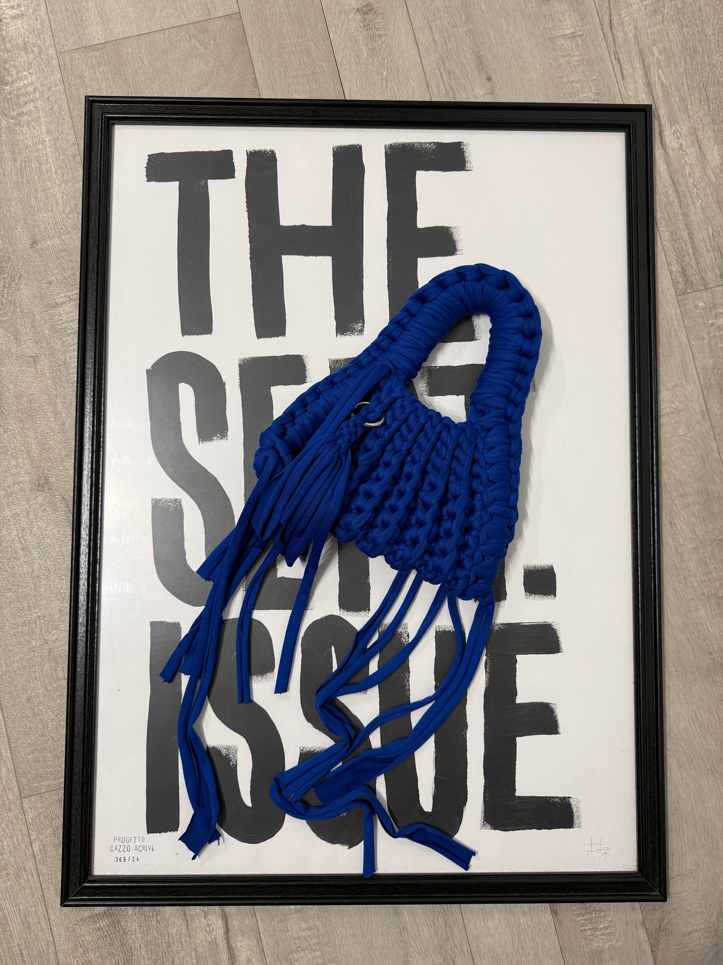 Mini tote crochet ‘Electic blue’