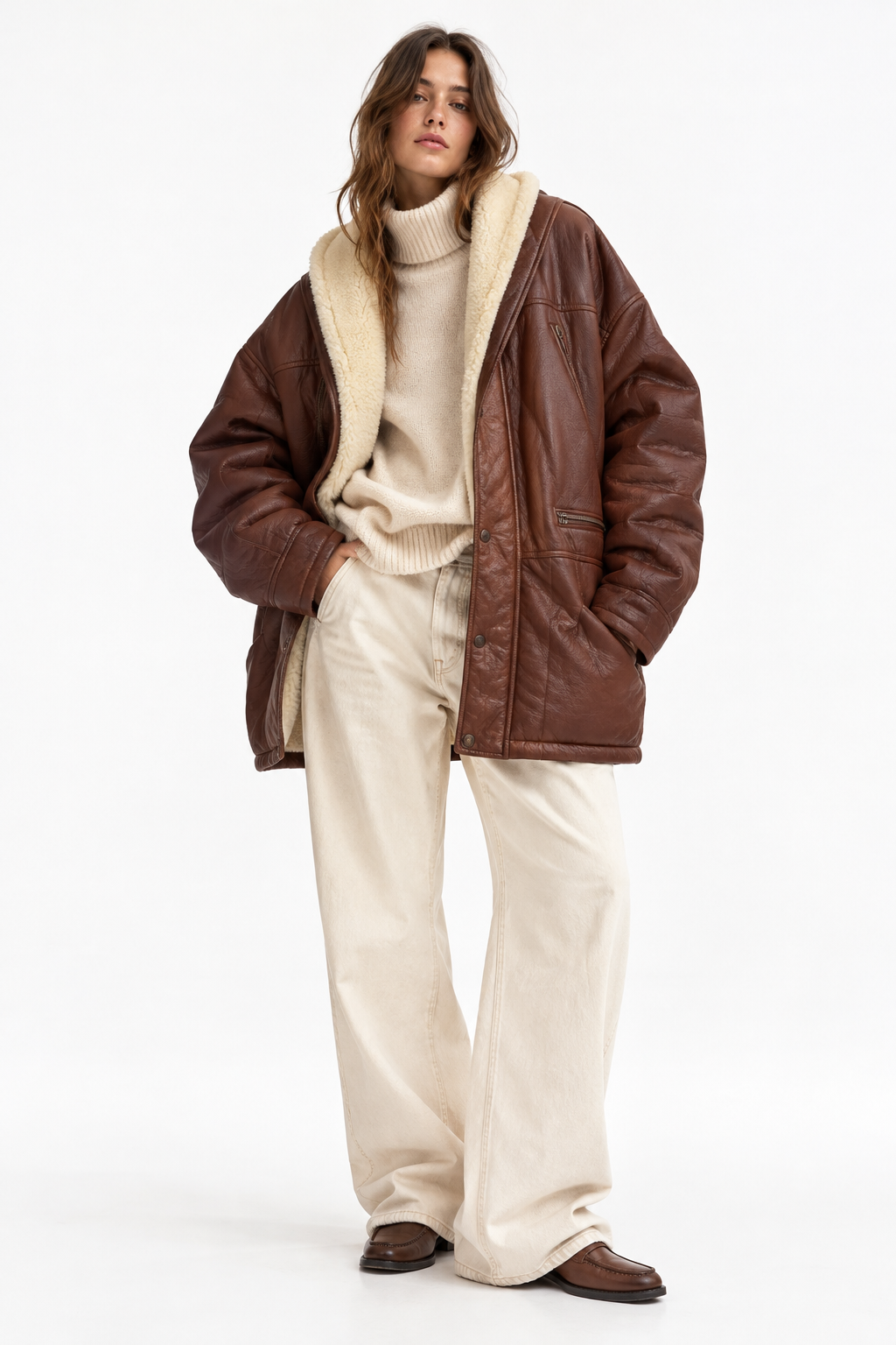 Cappotto montone shearling vintage