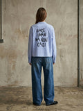 Camicia rouge ‘Siate umani’ hand printed