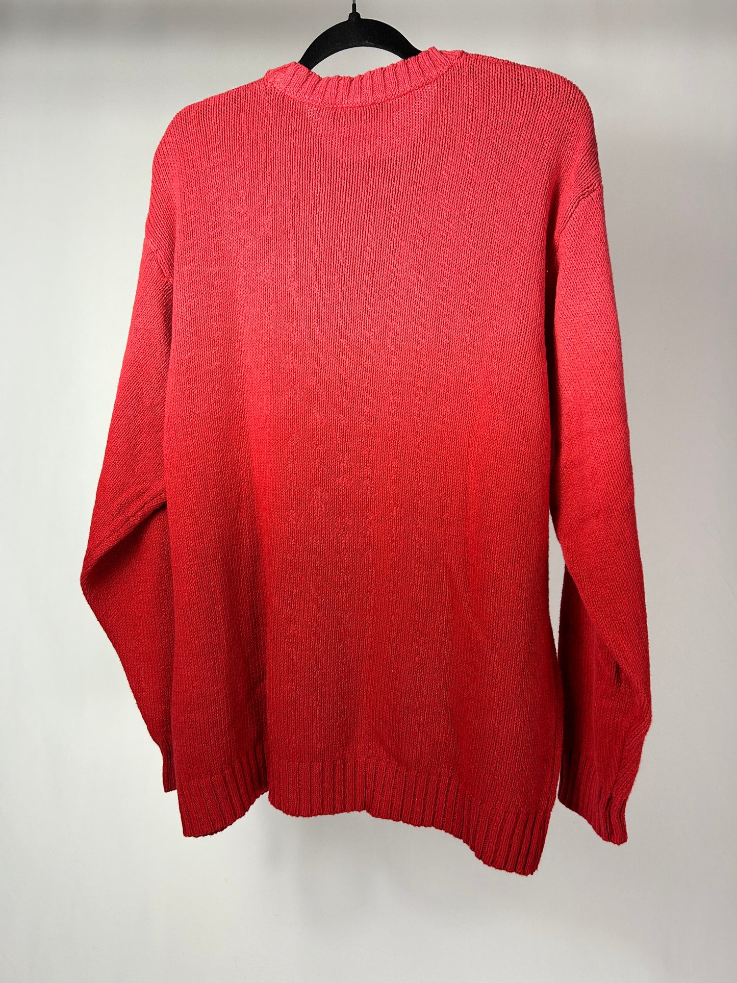 Pull girocollo degradè corallo rosso tg.L