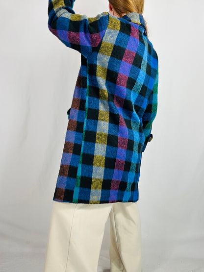 Cappotto tartan multicolor tg.M