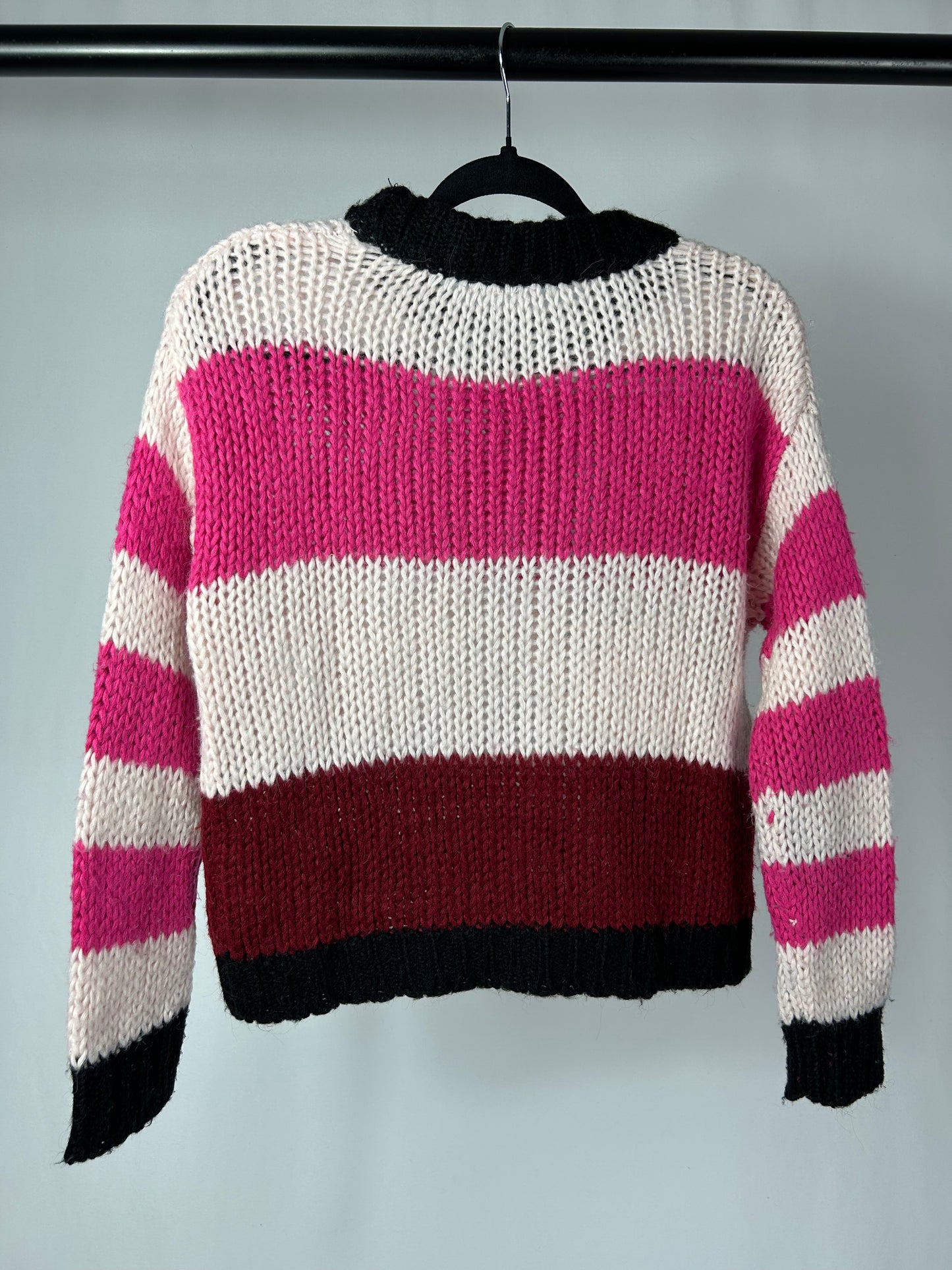 Pull girocollo tricot tricolor tg.S