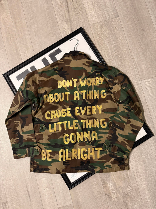 Giacca militare ‘Gonna be alright’ gold