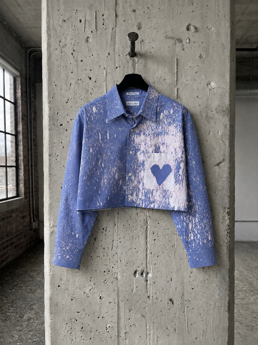 Camicia cropped Christian Dior reworked