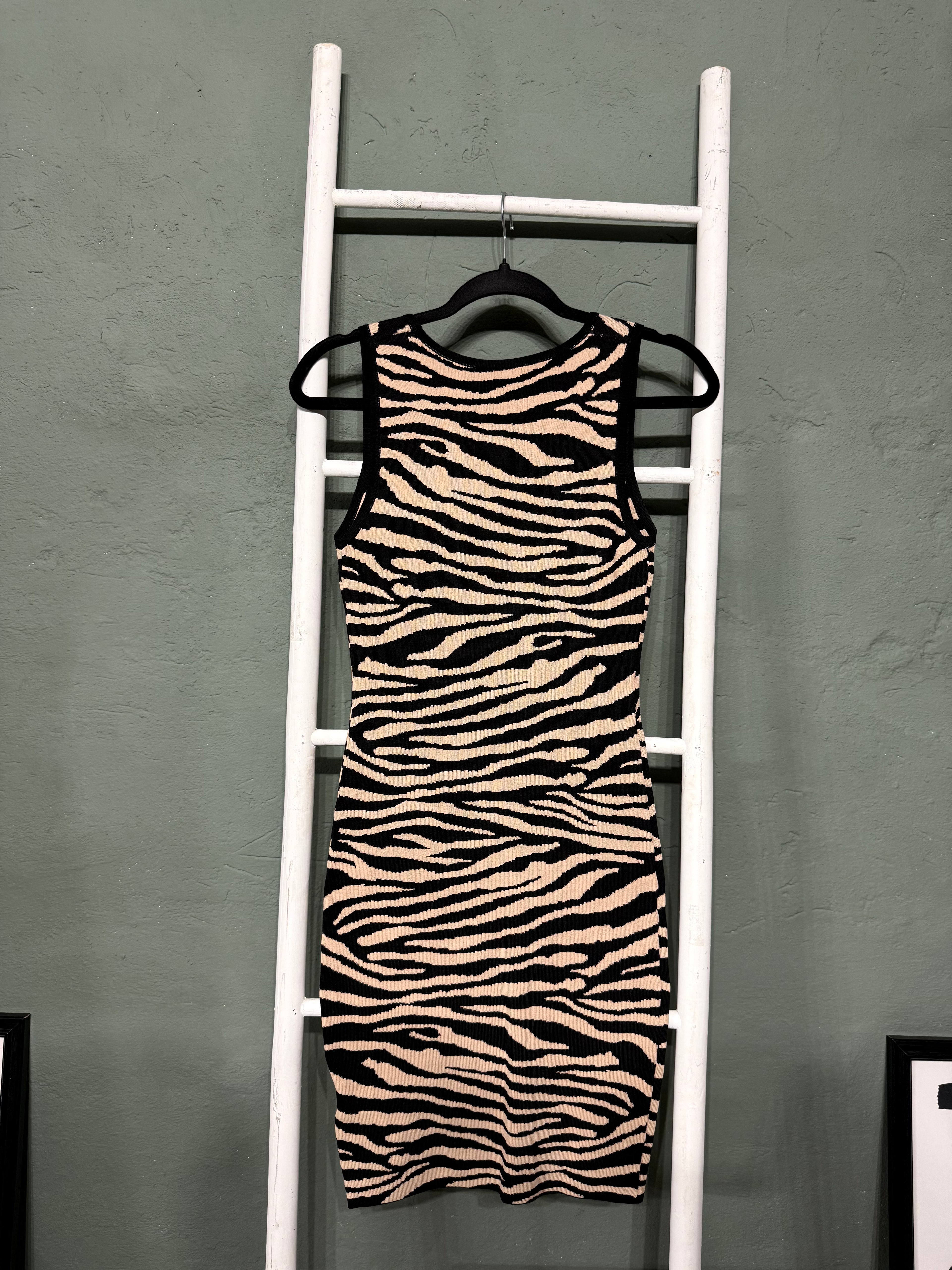 Abito tubino elasticizzato animalier