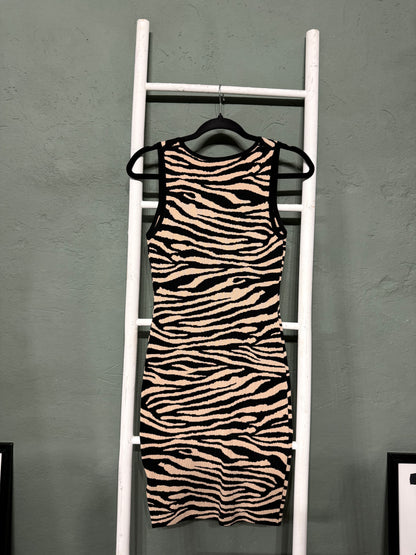 Abito tubino elasticizzato animalier