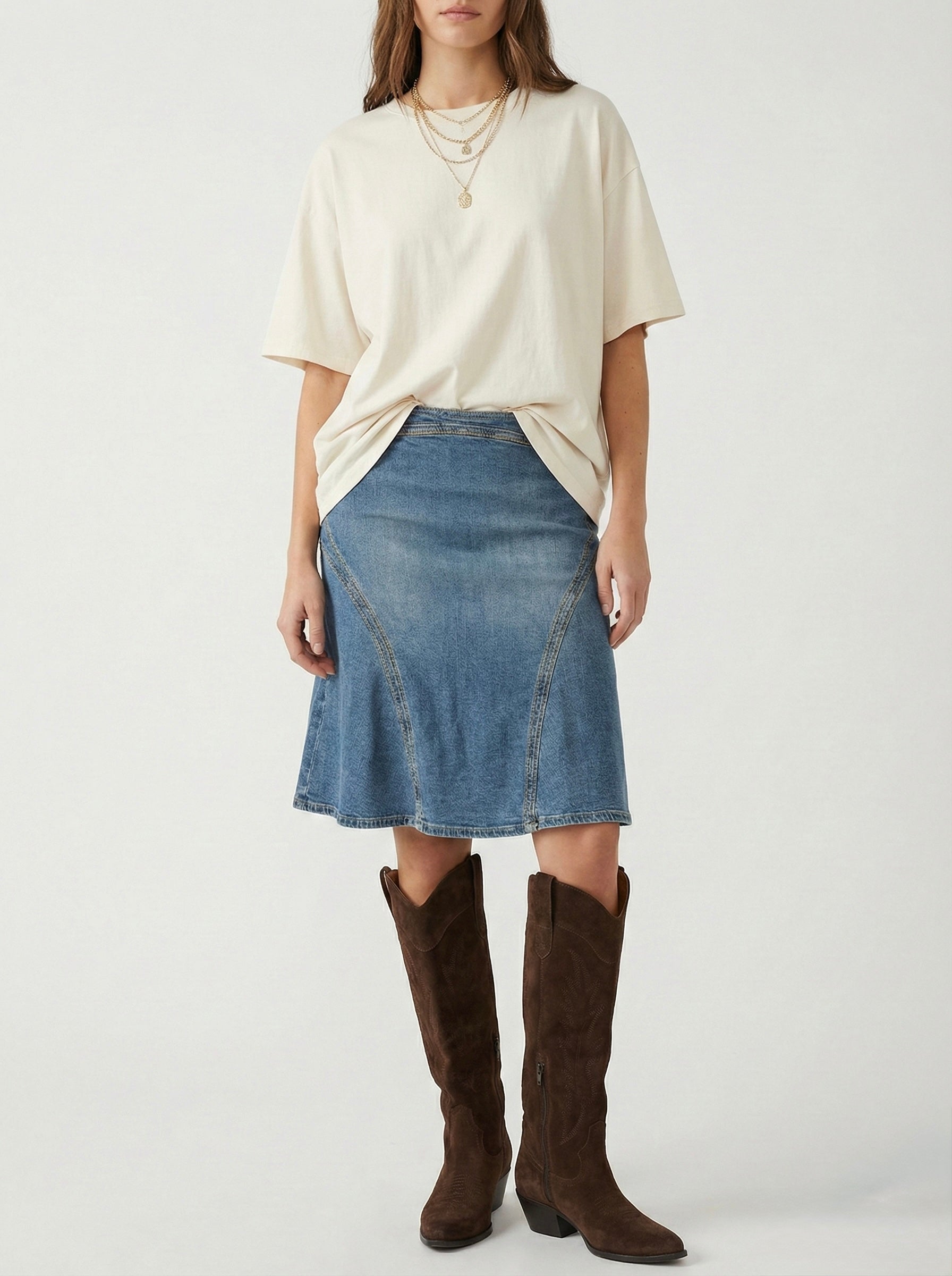 Maxigonna denim Just Cavalli
