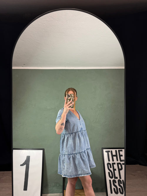 Abito denim balze tg.M