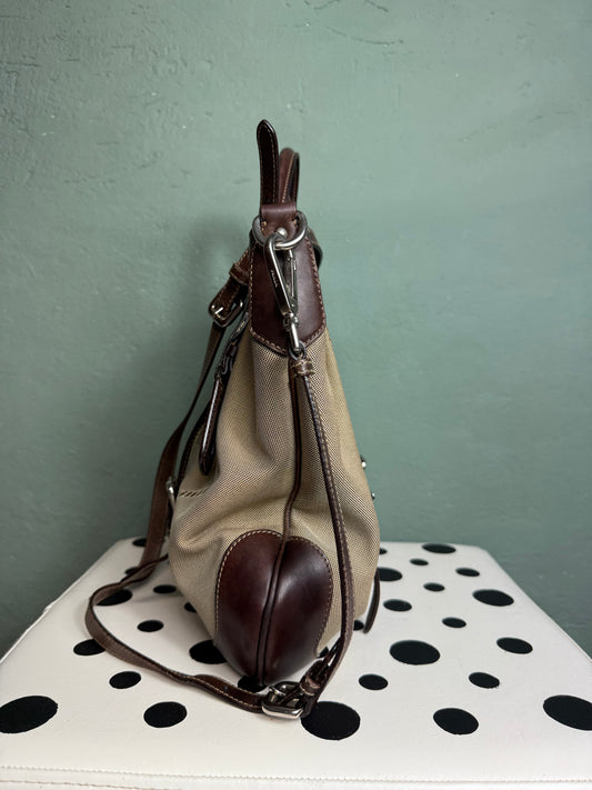 Prada Brown Canapa Canvas & Leather