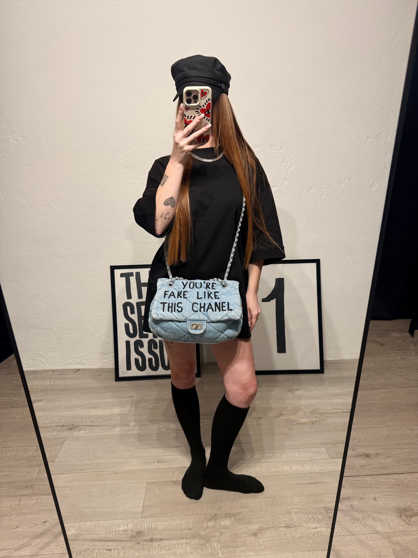 Borsa ‘You’re fake like this Chanel’ handmade