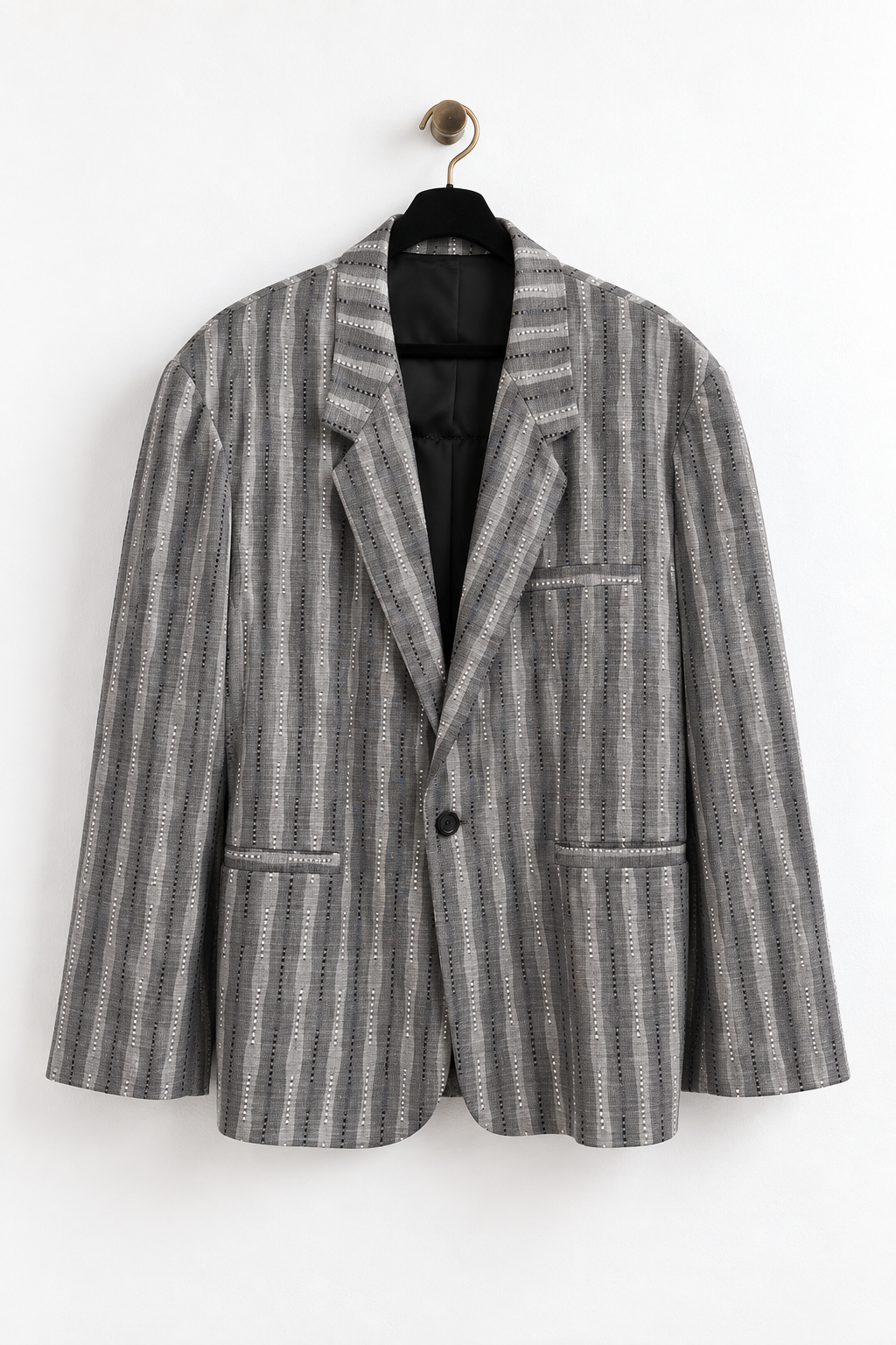 Blazer vintage rigato ‘No Saint except Laurent’
