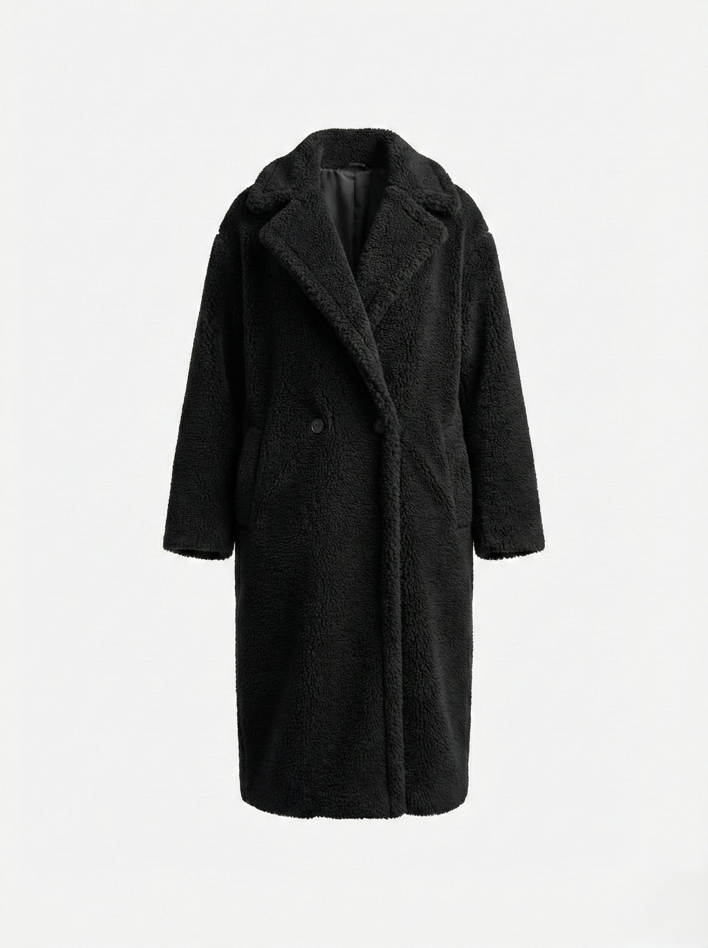 Cappotto teddy doppiopetto