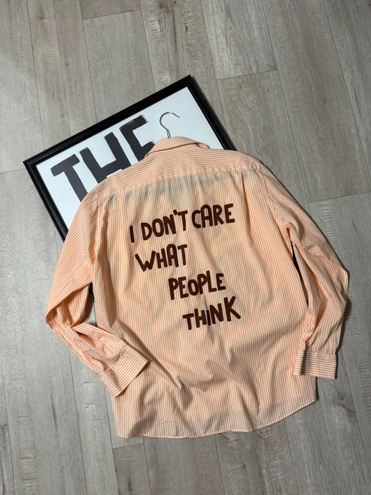 Camicia righe ‘I Don’t care’