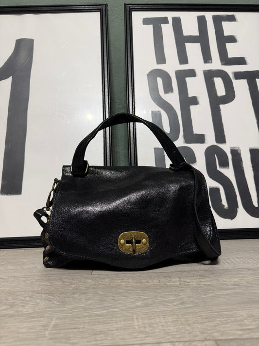 Postina in pelle con tracolla